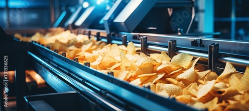 Automated conveyor belt for packaging potato chips crispy snack production line