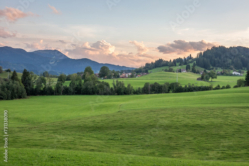 Green landscape in Allgovia, Germany photo