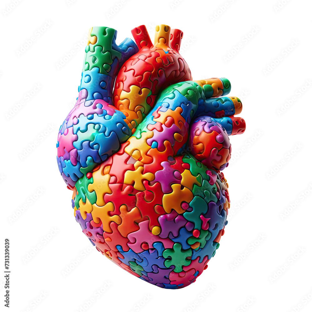 Eternal Love Essence: PNG-Ready Isolation of Heart: Generative IA
