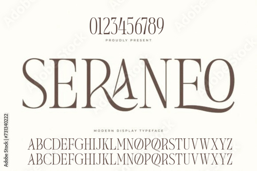 elegant font alphabet set