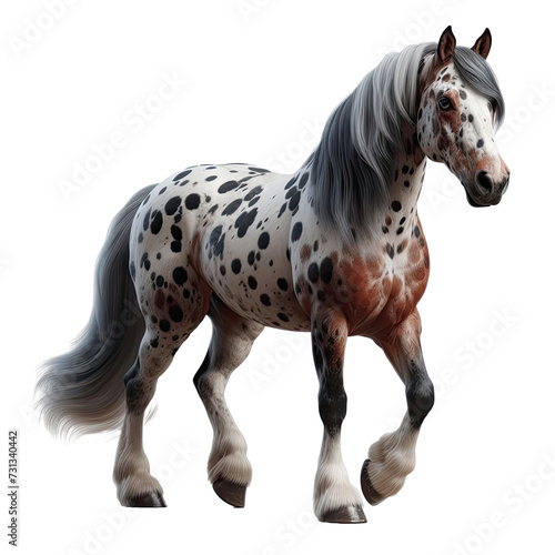 Equine Majesty  Isolated Horse on a Clear PNG Canvas - Generative AI