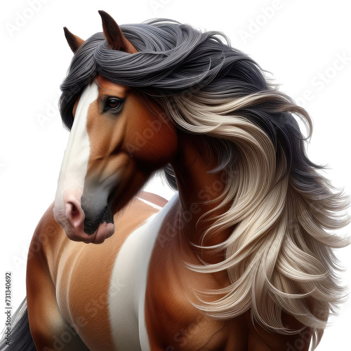 Equine Majesty: Isolated Horse on a Clear PNG Canvas - Generative AI
