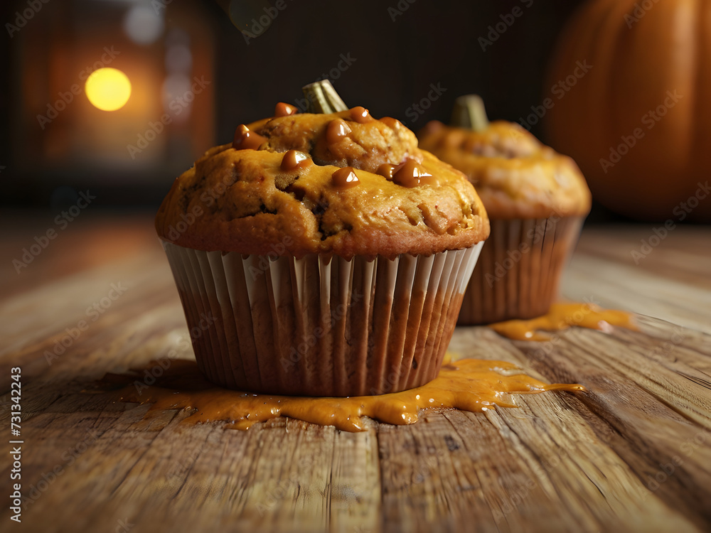  pumpkin muffin is a delicious and moist treat perfect for the fall season. With warm spices and a hint of sweetness, it's the ideal snack to enjoy with a cup of coffee or tea.