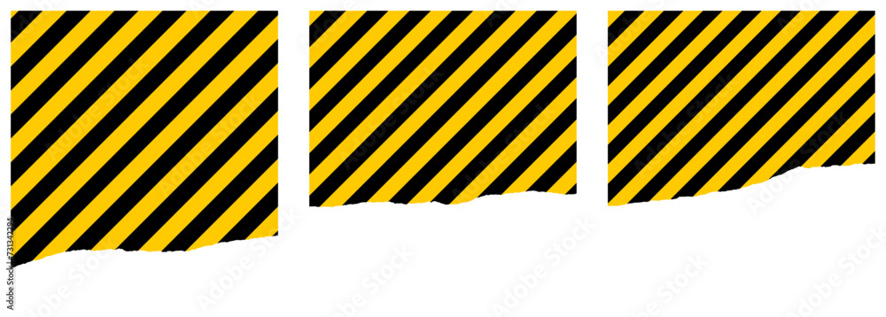 FOND DANGER JAUNE ET NOIR DÉCHIRÉ