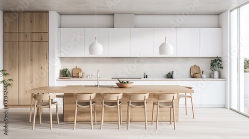 Scandinavian Minimalist Kitchen: Warm Wood Tones & Clean Lines