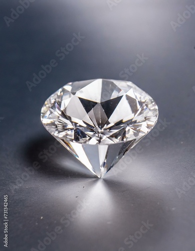 Sparkling light round brilliant cut diamond laying on black background.