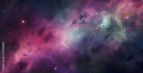 Illustration in watercolor of galaxy background. Vector space. Starry, colorful background of space