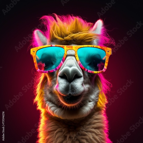 Llama in sunglasses © Nathan Design