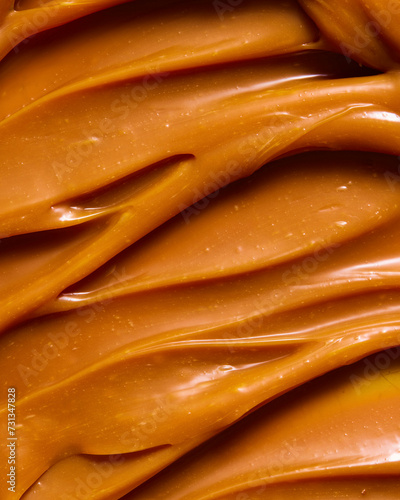 Close up of swirled caramel