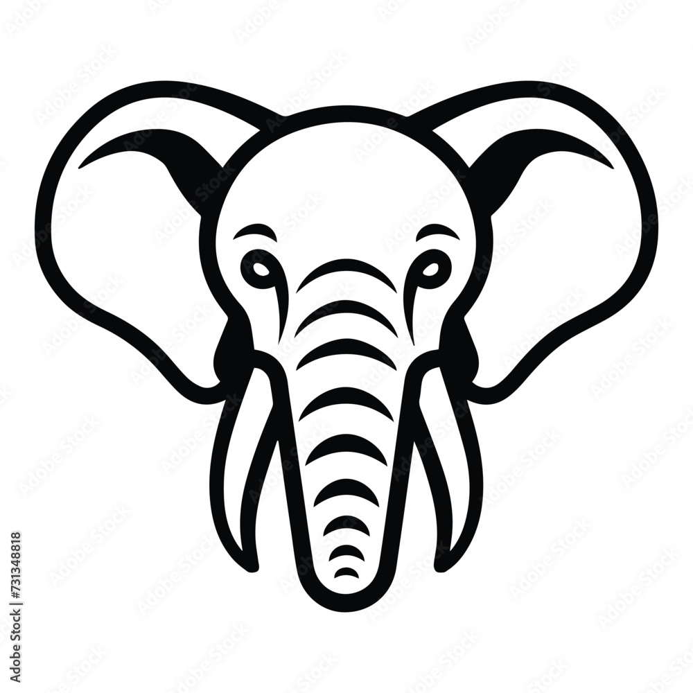 Elephant Flat Icon Isolated On White Background Elephant Flat Icon Isolated On White Background