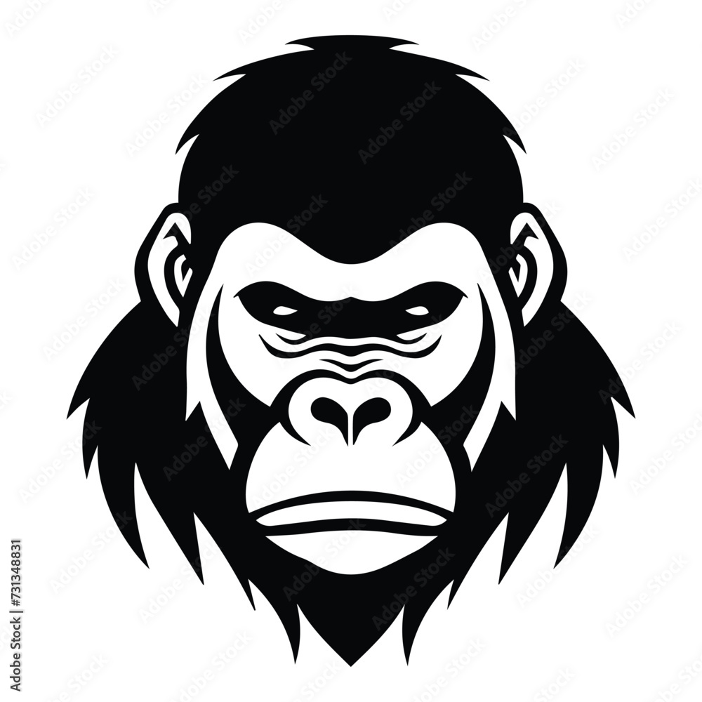 Gorilla Flat Icon Isolated On White Background Gorilla Flat Icon Isolated On White Background