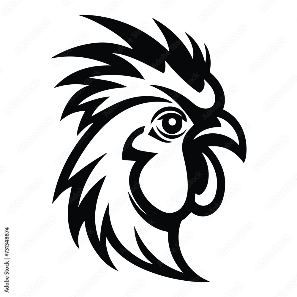 Rooster Flat Icon Isolated On White Background Rooster Flat Icon Isolated On White Background