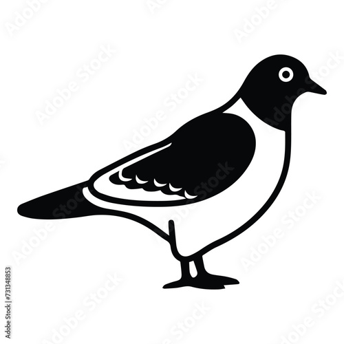 Pigeon Flat Icon Isolated On White Background