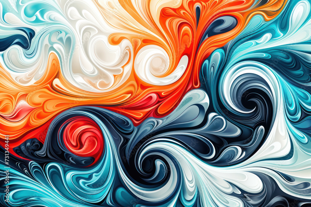 Abstract backgrounds: swirls and waves of color. Waves and curls Abstract backgrounds: swirls and waves of color. Waves and curls