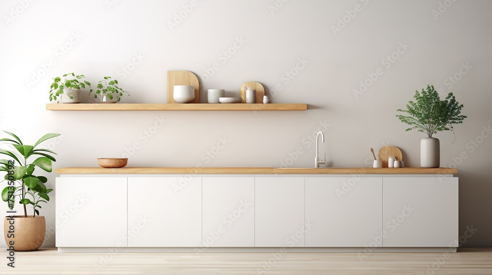 Serene Zen Kitchen: Minimalist Design Blended with Organic Elegance