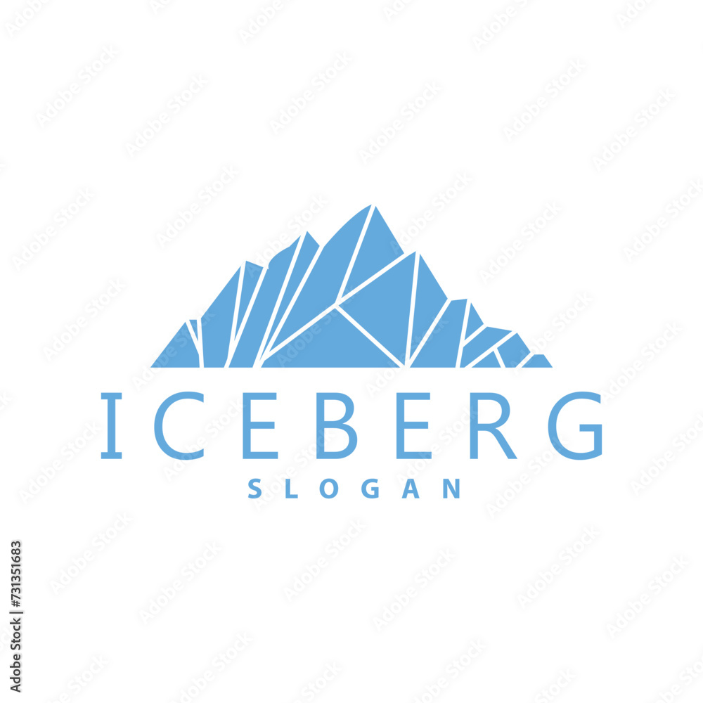 Antarctic Cold Mountain Iceberg Logo Design, Simple Vector Template Symbol Illustration Antarctic Cold Mountain Iceberg Logo Design, Simple Vector Template Symbol Illustration