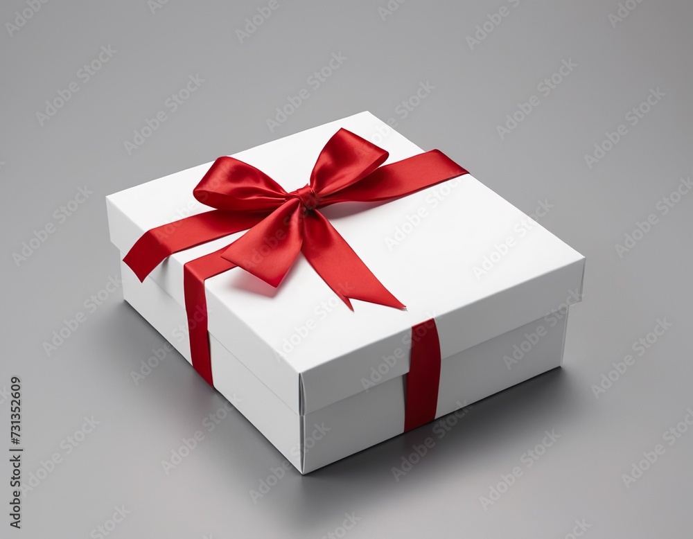 Fototapeta premium red gift box with ribbon