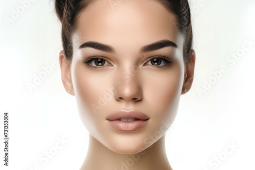 Skin care. Woman with beauty face and healthy facial skin portrait. 