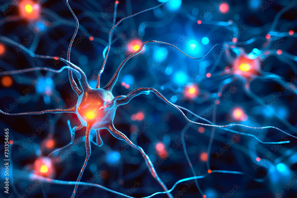 nerve cell connections in the brain