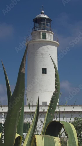 Es Cap de Barbaria lighthouse in formentera in vertical photo