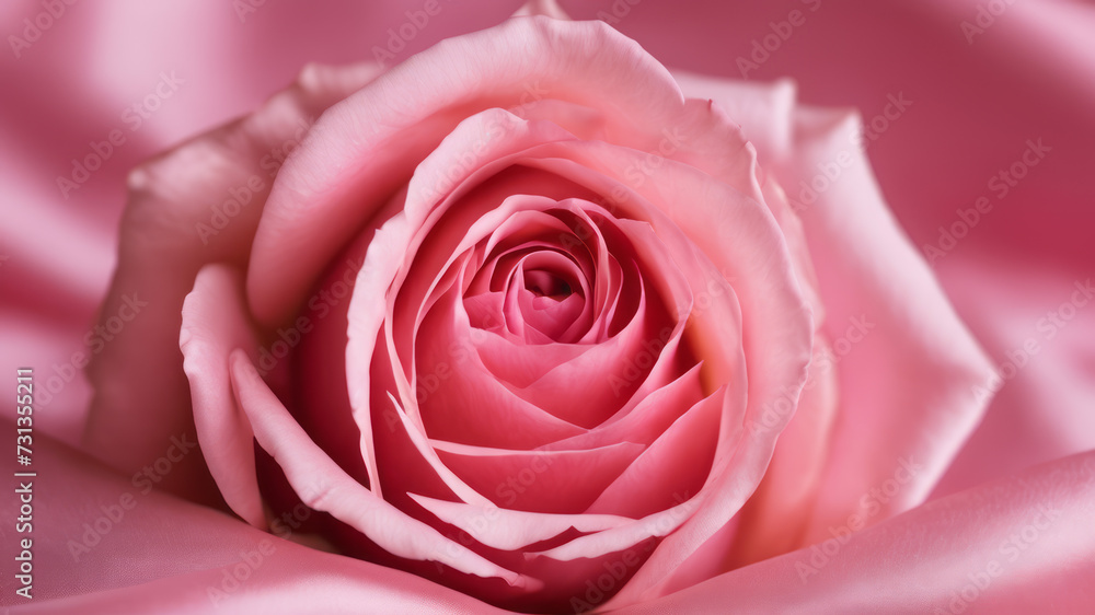 Pink rose on pink background. Generative AI Pink rose on pink background. Generative AI