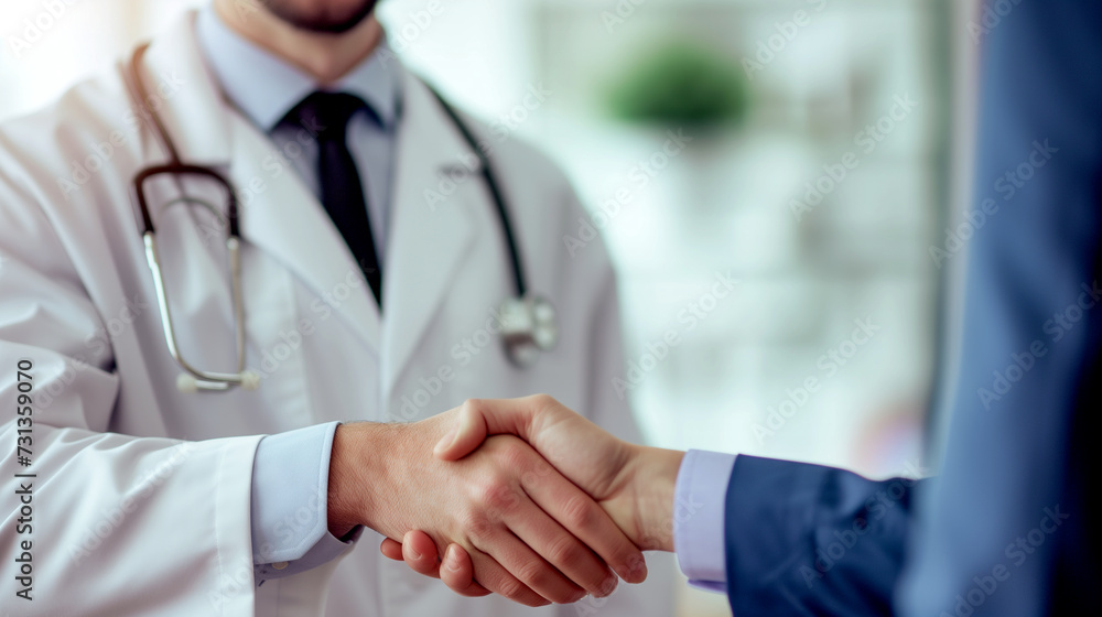 Doctor shaking hands with patient Doctor shaking hands with patient