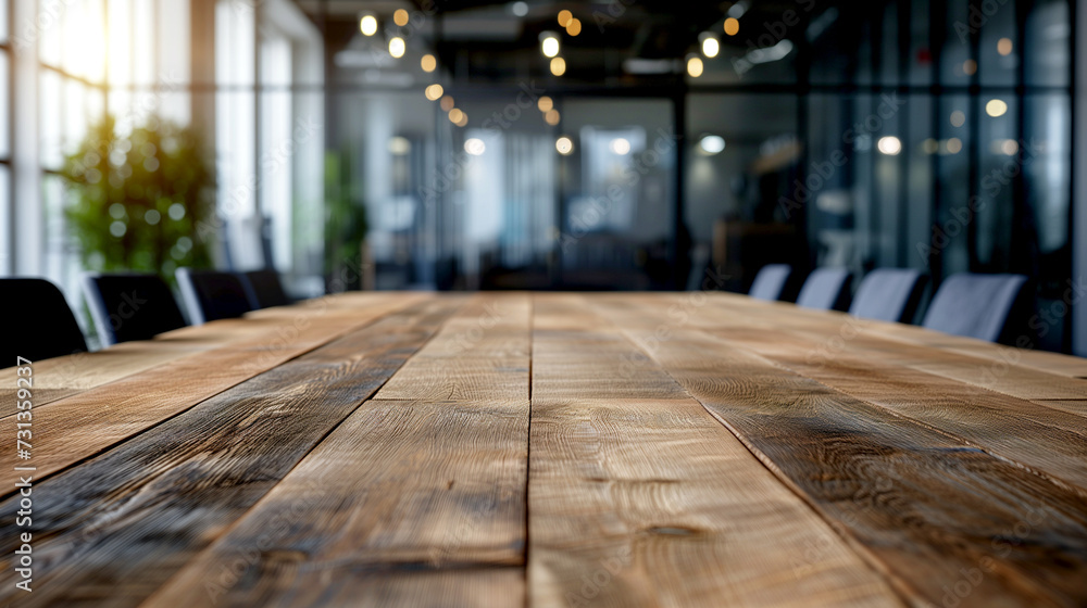Conference room with wooden table and chairs Conference room with wooden table and chairs