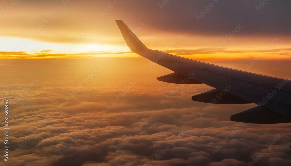 Aerial view of sunrise through airliner window in the morning. Aerial view of Cloudscape Aerial view of sunrise through airliner window in the morning. Aerial view of Cloudscape