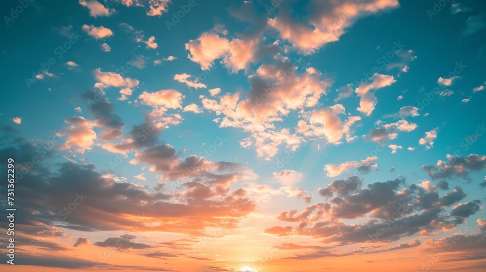 Sunset clouds on blue sky Sunset clouds on blue sky