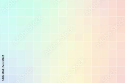 Soft pastel pixel background, gradient abstract tile background. Rectangular colourful check pattern 