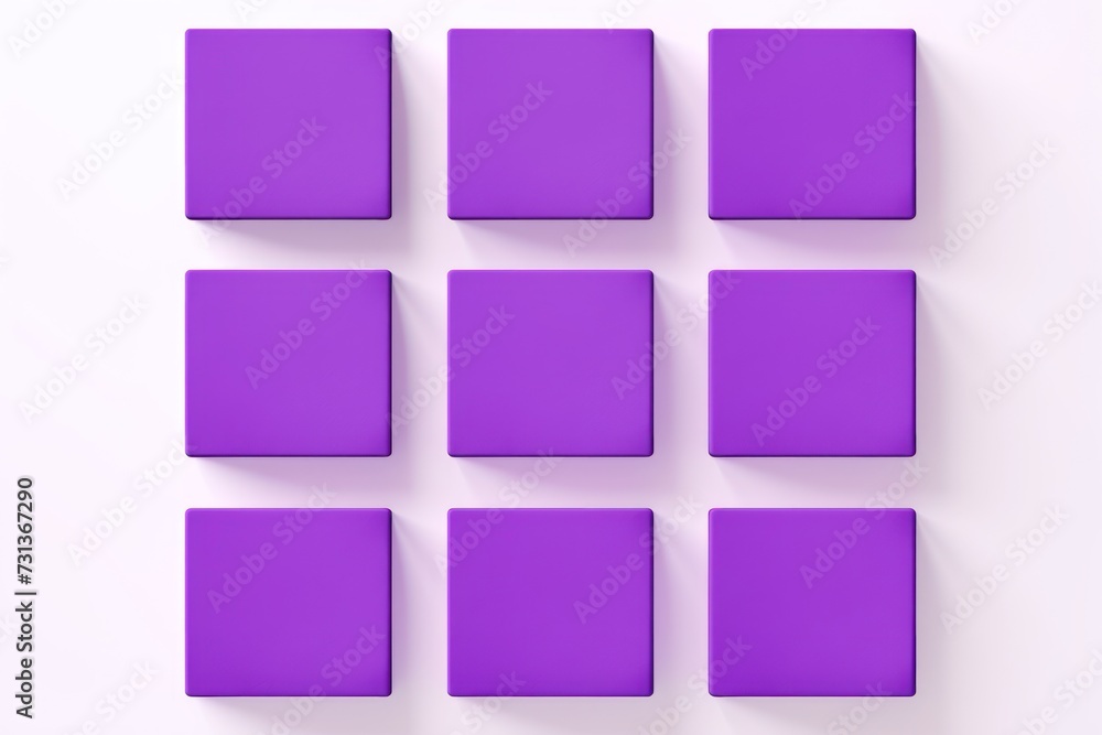 Purple square isolated on white background 