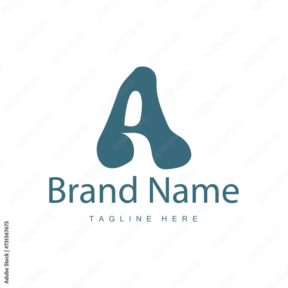 Letter a logo with simple style. Illustration of a luxury product brand template