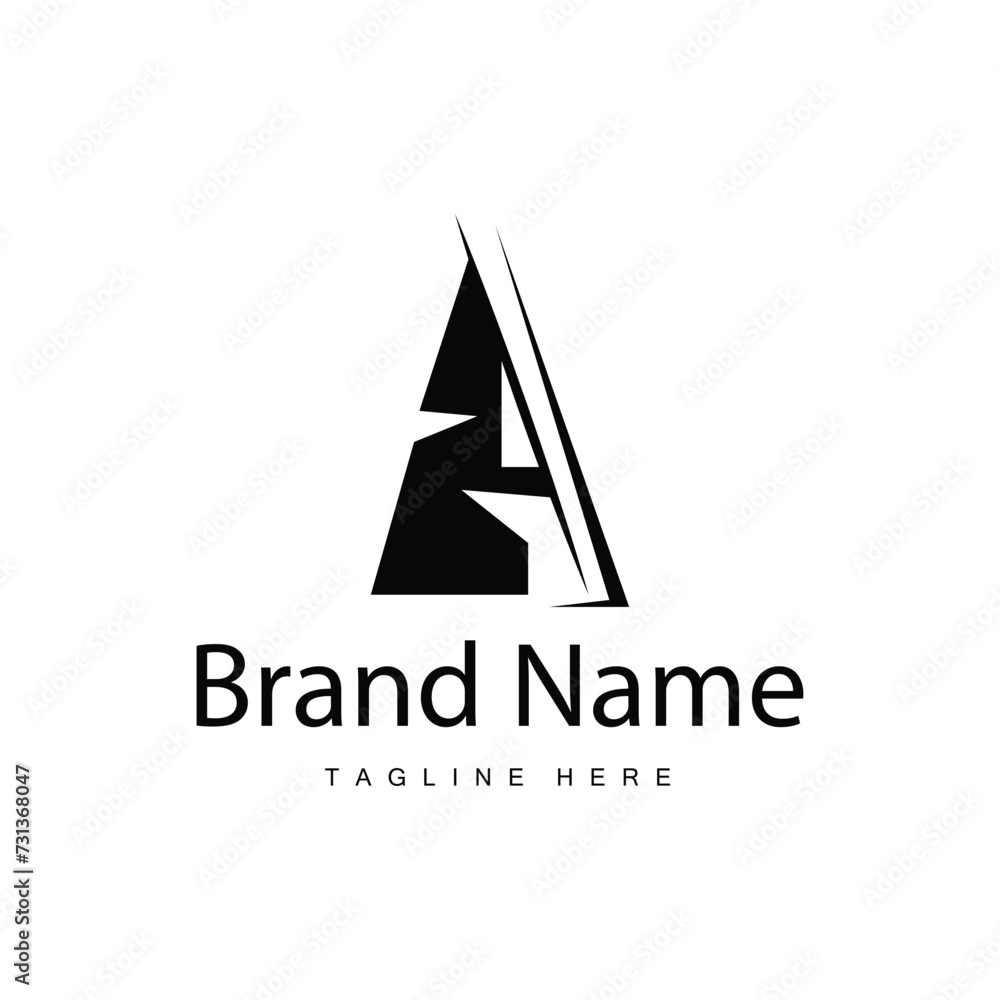 Letter a logo with simple style. Illustration of a luxury product brand template