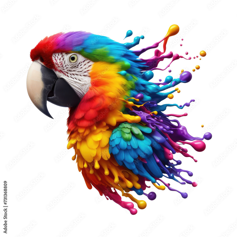 Fototapeta premium Isolated Flight: Bird on a Clear PNG Palette - Generative AI