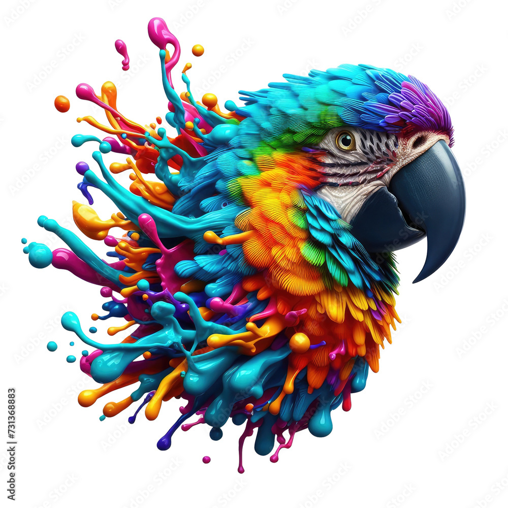 Fototapeta premium Isolated Flight: Bird on a Clear PNG Palette - Generative AI