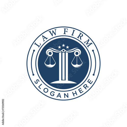 law firm logo design with modern concept premium vector