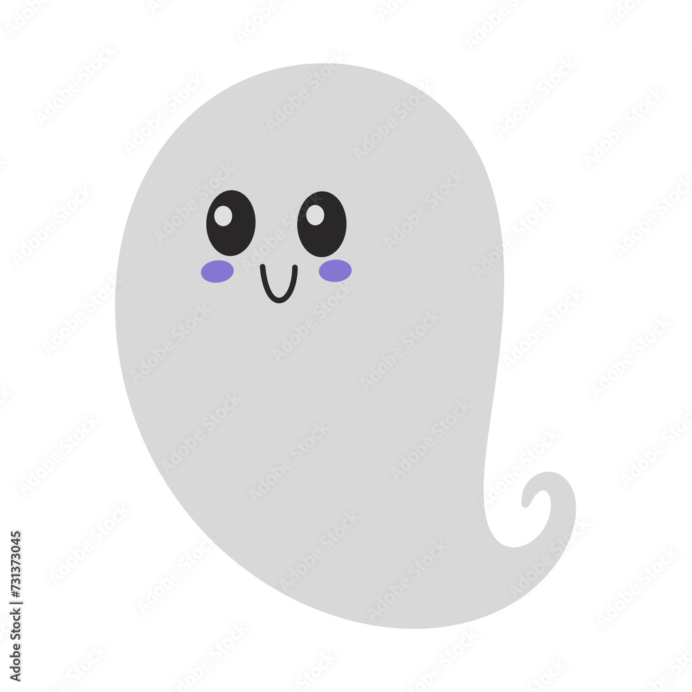 Cute ghost cartoon icon. Cute ghost cartoon icon.