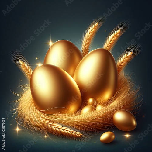 golden easter egg generative ai