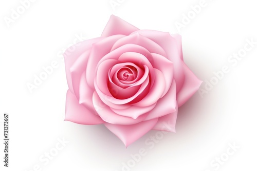Rose square isolated on white background 