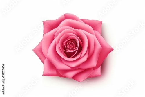 Rose square isolated on white background 