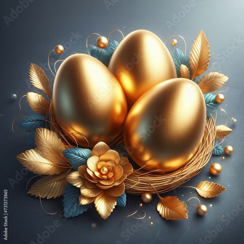 golden easter egg generative ai