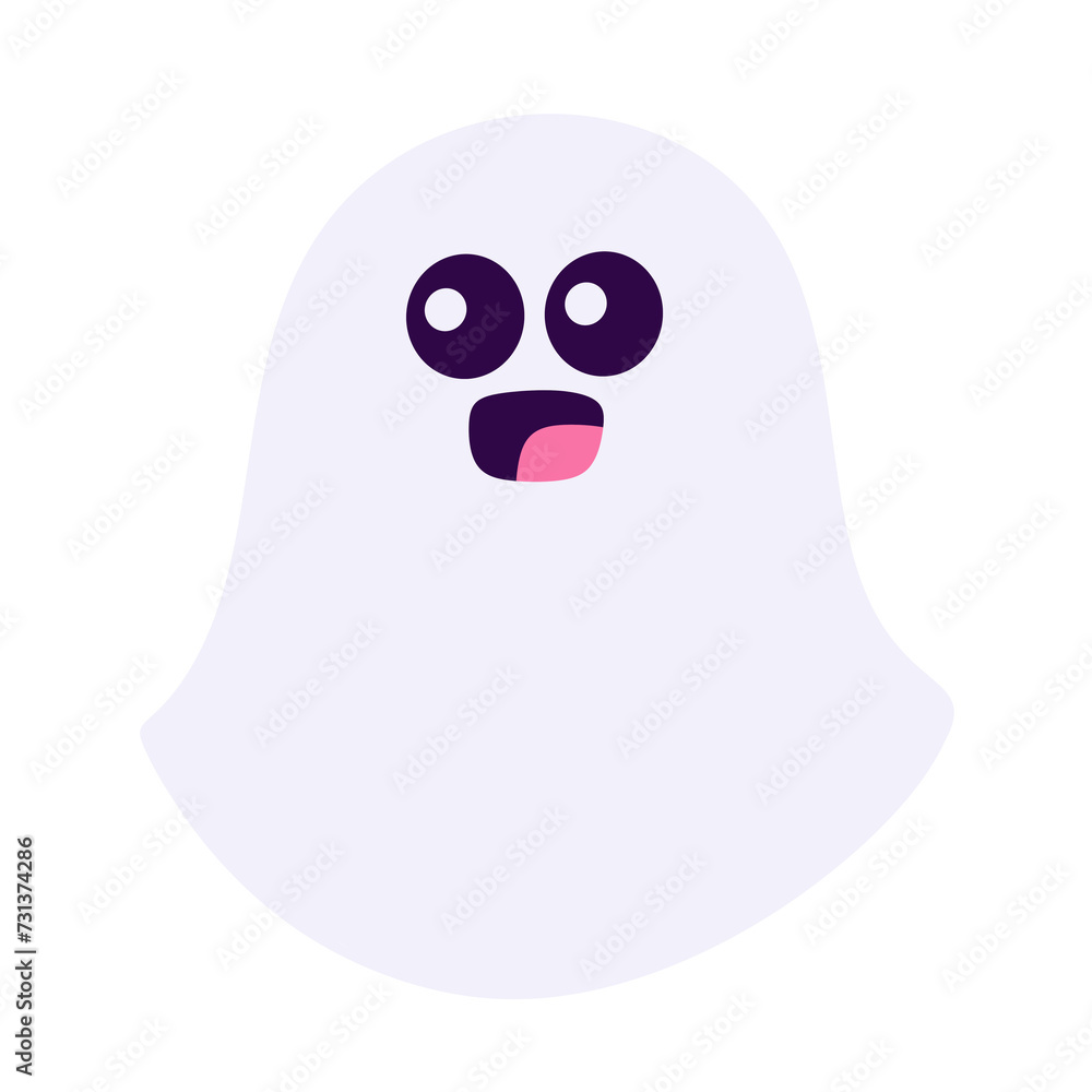 Fototapeta premium Cute ghost cartoon icon.