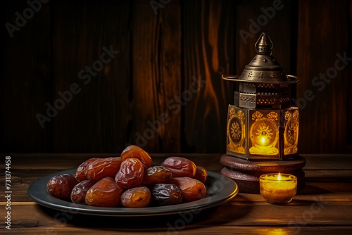 Ramadan Lantern and plate of Figs