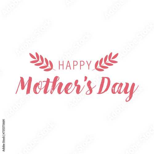 Text HAPPY MOTHER'S DAY on white background