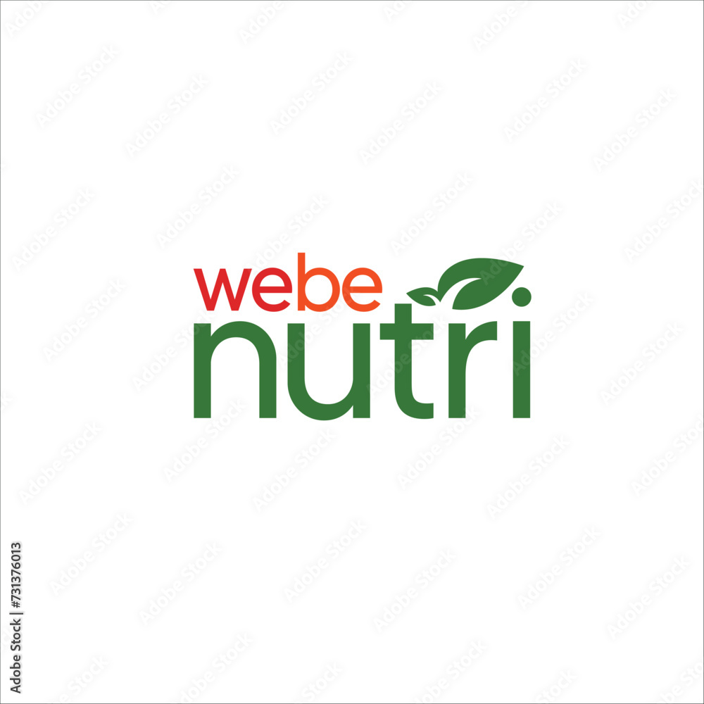 Fototapeta premium nutrition and slogan logo vector