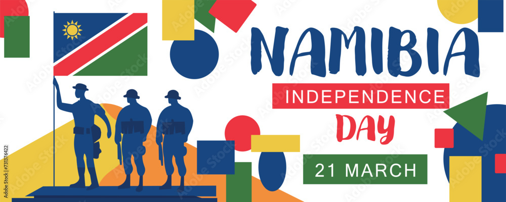 Greeting banner for Namibia Independence Day Greeting banner for Namibia Independence Day
