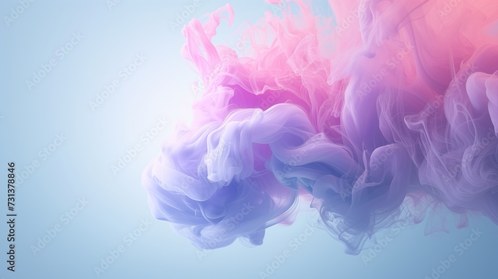 Pastel blue and pink smoke clouds on a light background Pastel blue and pink smoke clouds on a light background
