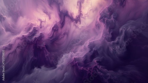 A flowing abstract representation resembling purple clouds