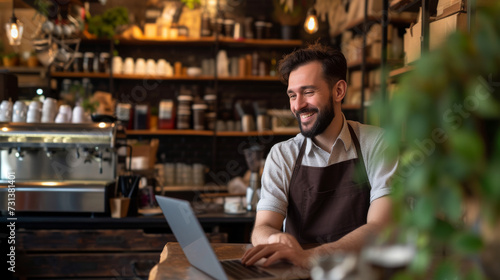 Man Sitting in Front of Laptop Computer