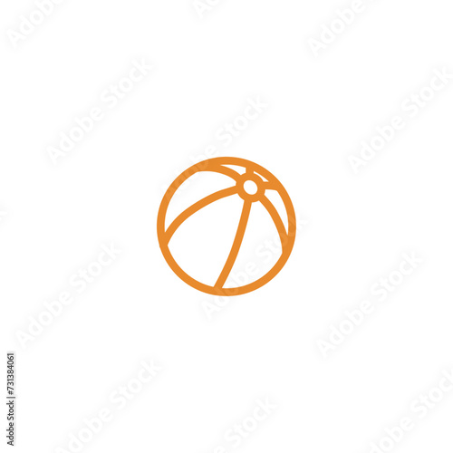 Beach Ball flat vector design